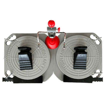Pair of alignment turntables with locking mechanism included with Katool AV533 3D wheel alignment machine for front wheel positioning