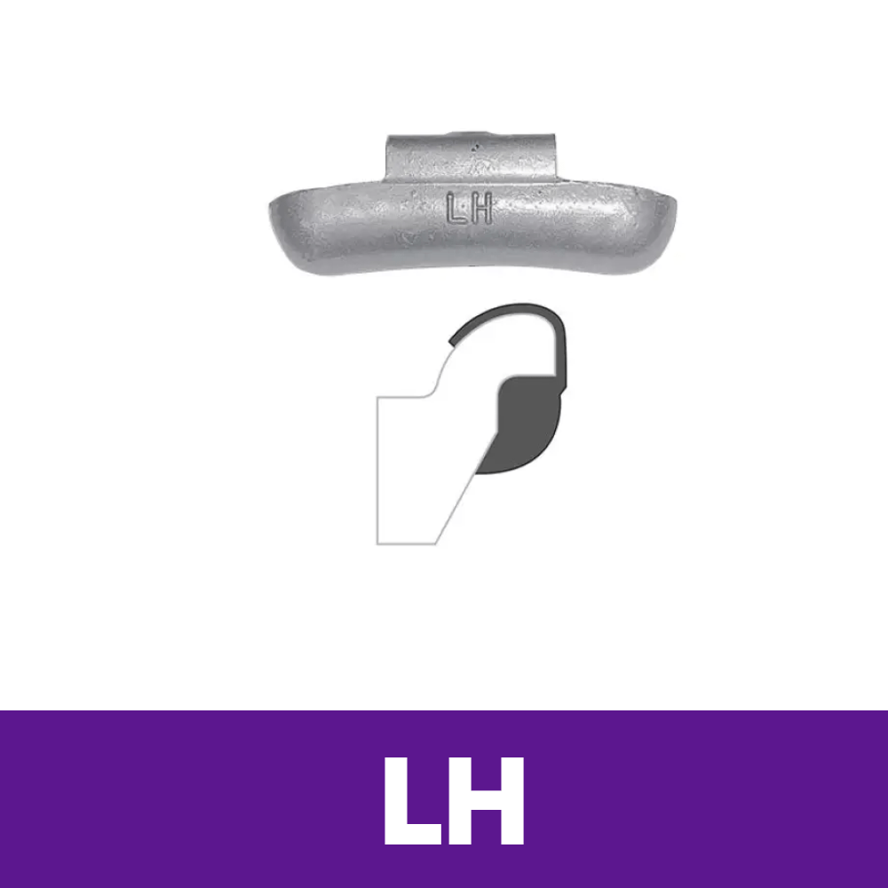 MT-RSR WW-Z-LH-300 Zinc Clip-On Wheel Weights, LH Profile, 3 oz, Box of 25