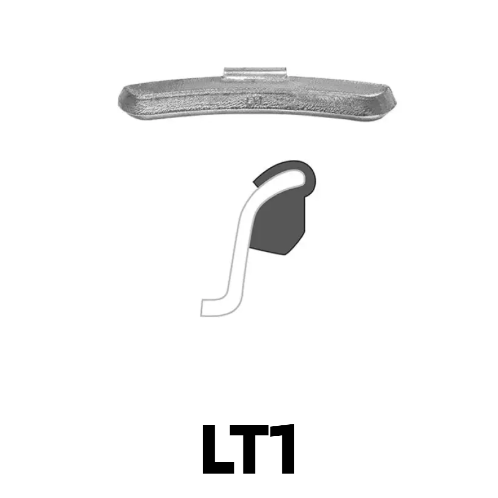 MT-RSR WW-Z-LT1-500 Zinc Clip-On Wheel Weights, 5 oz, LT1 Profile, Heavy Duty