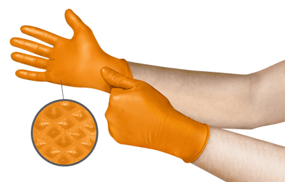 MT-RSR 36-10A1-100XXL Nitrile Gloves, 5mil Mega Texture, Orange, XX-Large (100/Box)