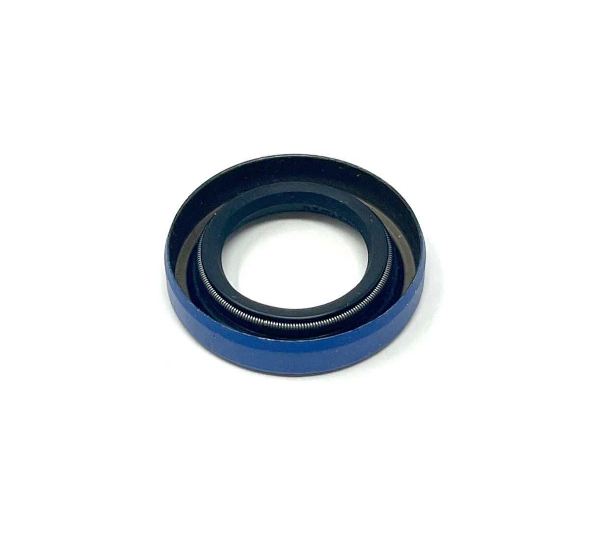 MT-RSR OS3163-BLUE brake lathe seal in centered top view showing inner opening and blue outer sealing surface.