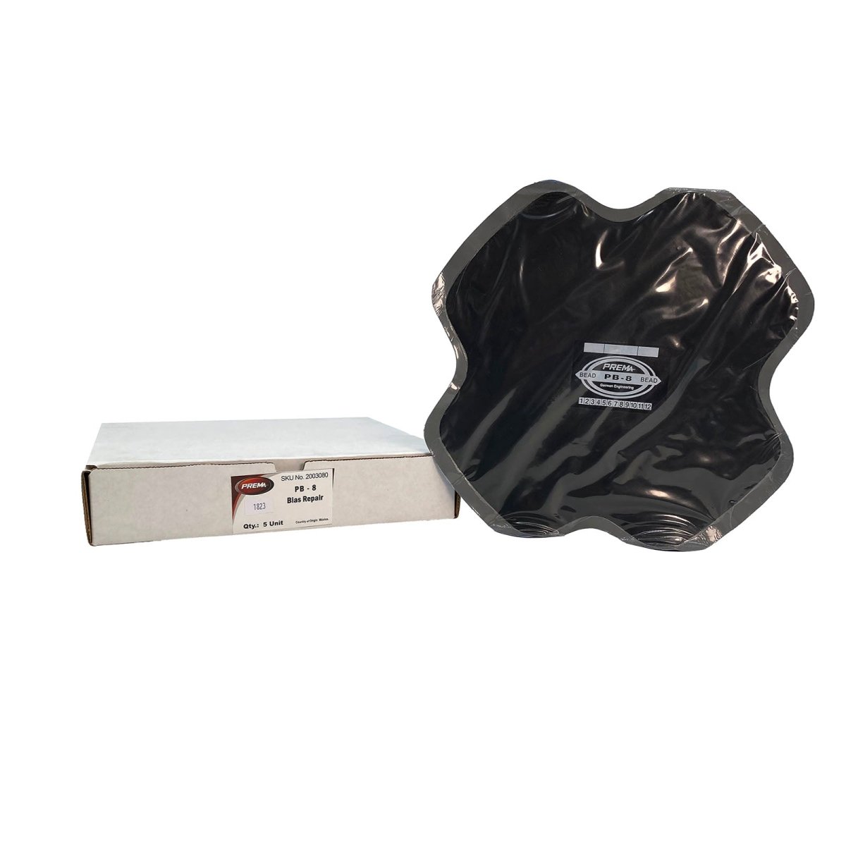 PREMA PRE-PB-8 Bias Ply Tire Repair Unit, 11-3/4", 6-Ply, Box of 5
