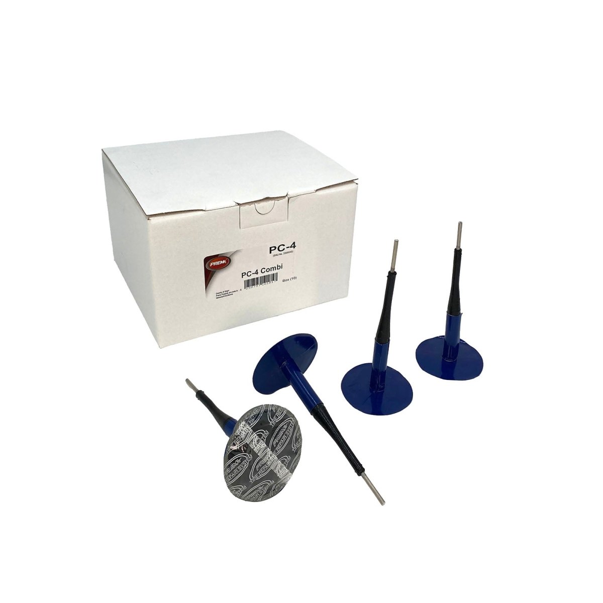 PREMA PRE-PC-4 Combi-Unit Tire Repair Patch, Universal, Lead Wire, 3/8" Injury, 2-1/2" Round (Box of 10)