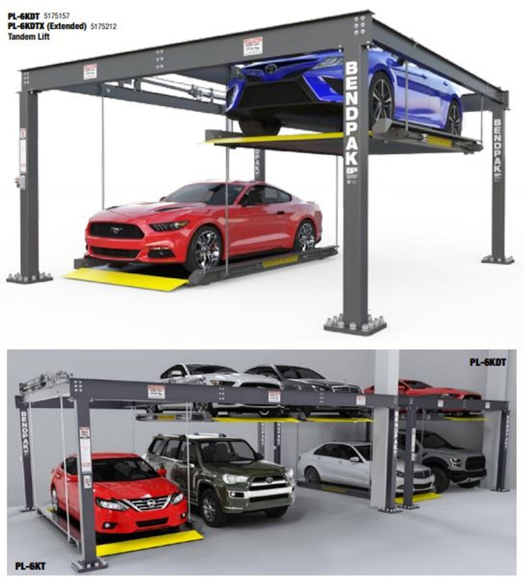 BendPak PL-6KT Triple Parking Lift - 18,000 lb