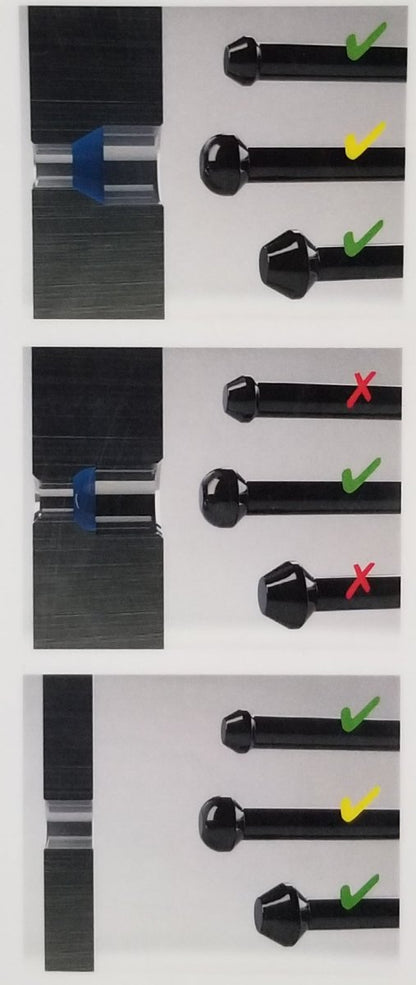 MT-RSR 4025 Wide Taper Stud (A) for Pin Plate, 3.2" Long, Fits Snap-On Wheel Balancers