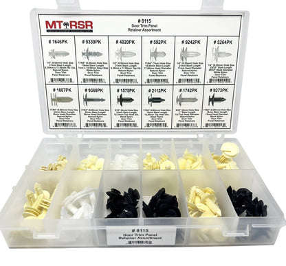 MT-RSR RA-8115 Door Trim Panel Retainer Assortment, GM, Ford, AMC, 12 Sizes