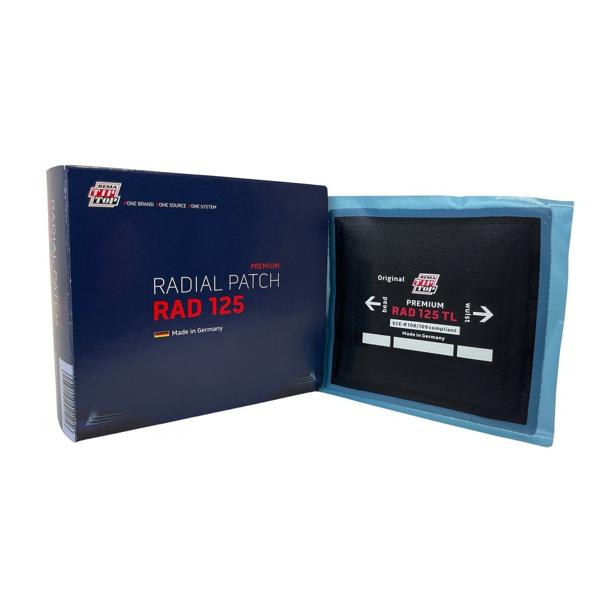REMA REM-RAD-125 Radial Repair Unit, 4-1/2" x 4-7/8", 3-Ply (Box of 10)