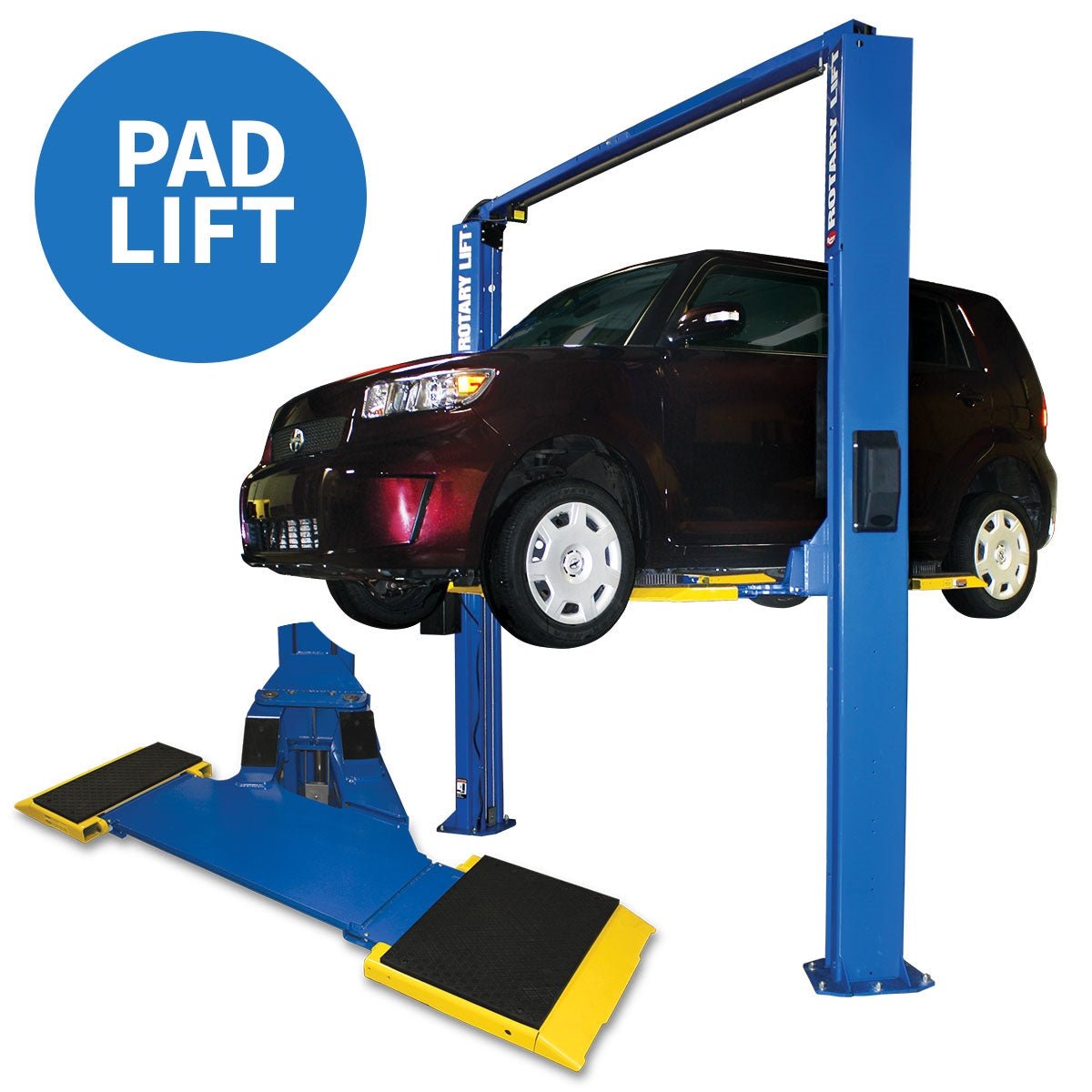 ROTARY SPOA7-MP Two Post Lift w/ Asymmetric Pad Lift