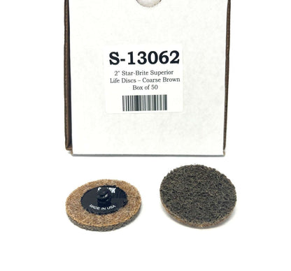 MT-RSR S-13062 2" Star-Brite Superior Life Disc, Coarse Brown (Pack of 50)