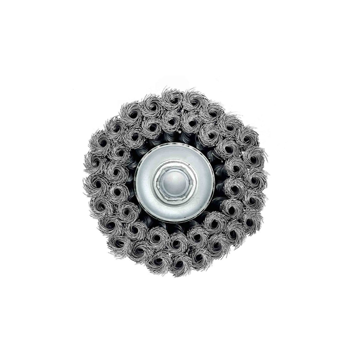 MT-RSR S-14049 Knotted Wire Cup Brush, Double Row, 4", 9,000 RPM