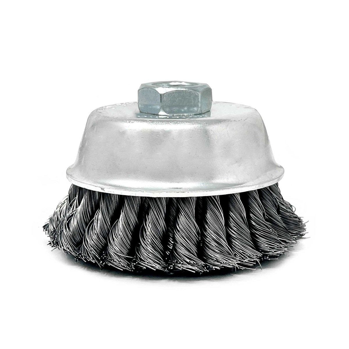 MT-RSR S-14049 Knotted Wire Cup Brush, Double Row, 4", 9,000 RPM