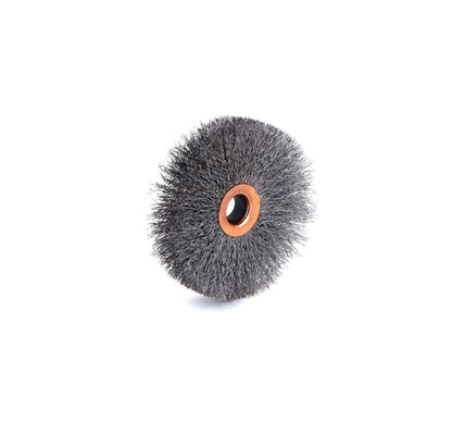 MT-RSR S-14163 3" Crimped Wire Wheel, 75mm, Fine .008 Wire, 5/8" Face, 1/2" Arbor Hole
