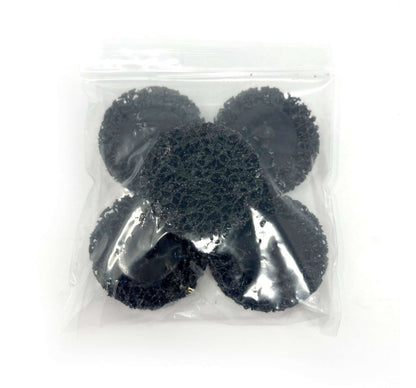 MT-RSR S-6305 5PK 3" Black Strip-Brite Pads, Twist-to-Lock Backing, Silicon Carbide