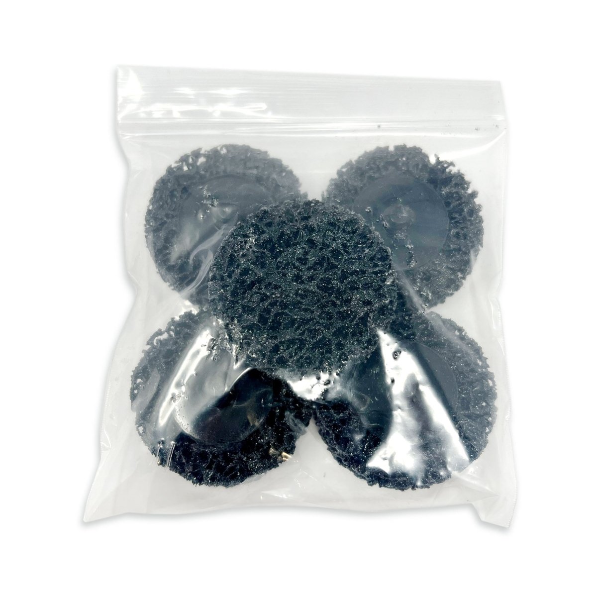 MT-RSR S-6205 5PK 2" Black Strip/Brite Pads with Twist to Lock Backing