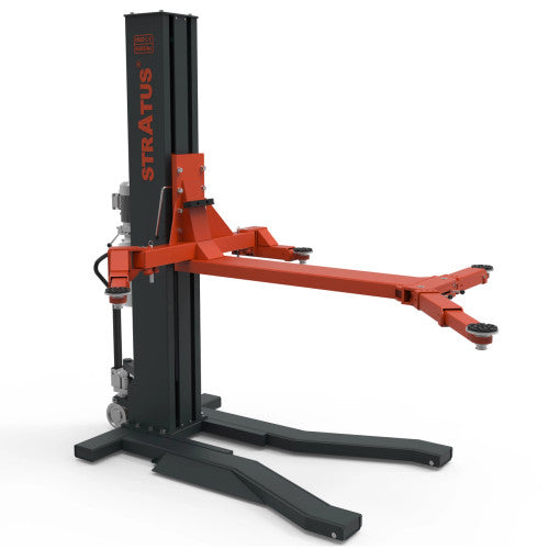 Stratus | Single Post Lift 6,600 LBS Capacity Manual Safety Lock Release Car Lift | SAE-S66M