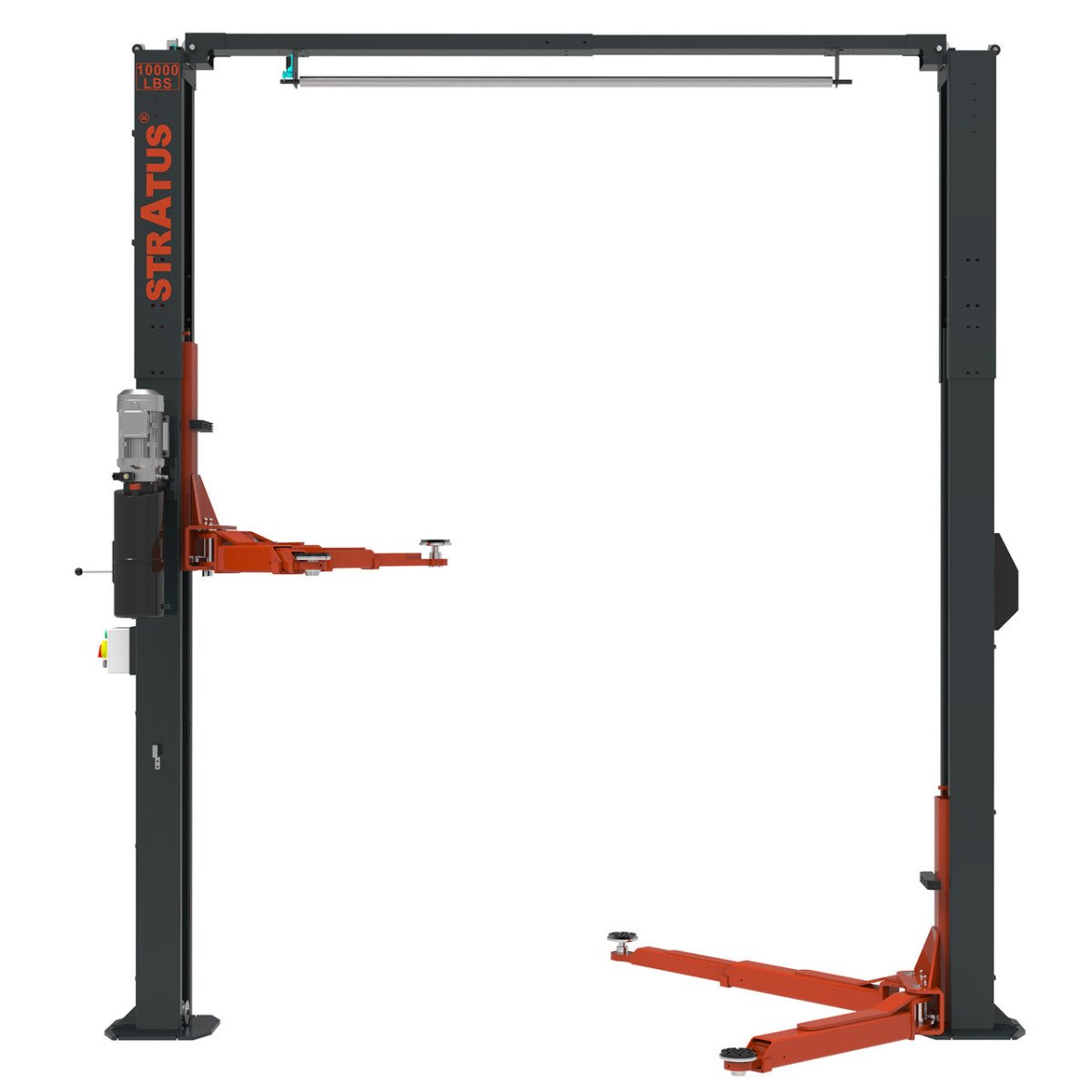 Stratus 2 Post Clear Floor Vehicle Lift, 10,000 lbs Capacity, Single Point Manual Release, SAE-C10A