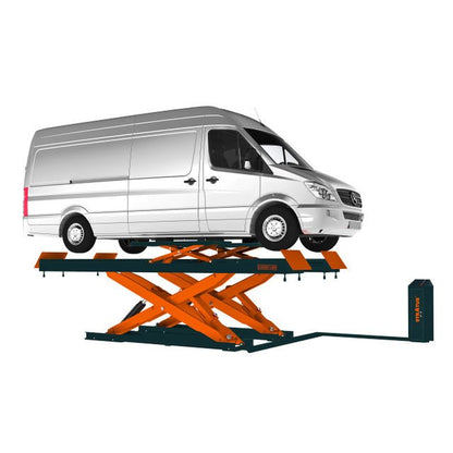 Stratus Commercial Grade 11,000 lbs Alignment Scissor Vehicle Lift with Dual Bridge Jacks, 220V, 1-Phase, Pneumatic Safety Lock Release, SAE-FS11AP