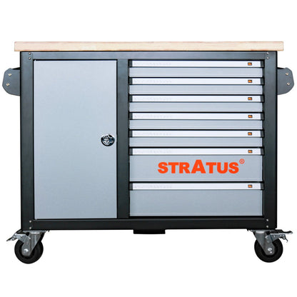 Stratus Heavy Duty Mobile 46 in W 14-Drawer Tool Chest Workbench, SAE-TL1446