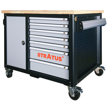 Stratus Heavy Duty Mobile 46 in W 14-Drawer Tool Chest Workbench, SAE-TL1446