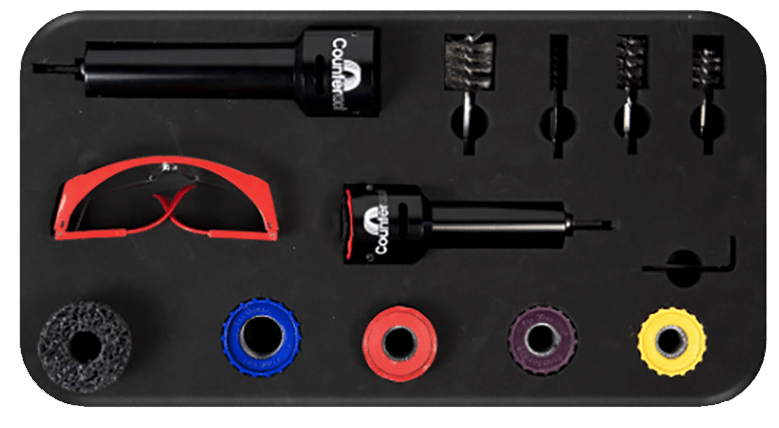 COUNTERACT CA-STK2228 Commercial/Bud Wheel Cleaning Kit, Hub & Stud Piloted Applications