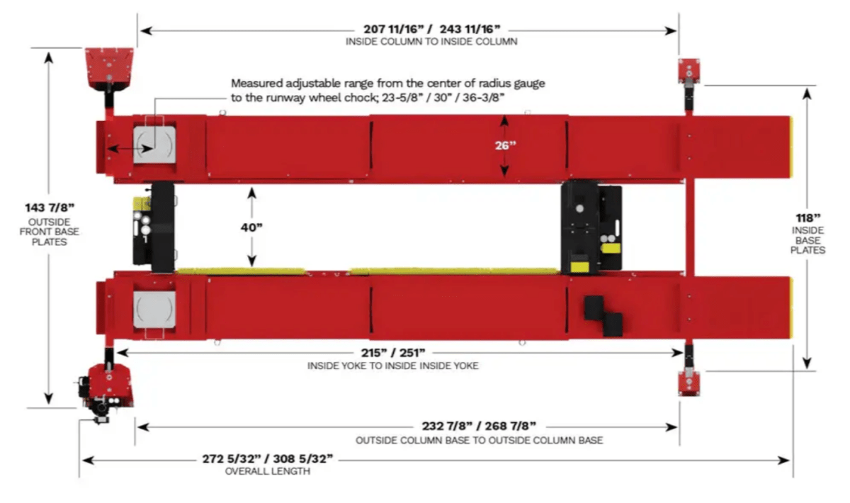 ROTARY ARO22 HD 4-Post Alignment Lift, 22K, Open Front