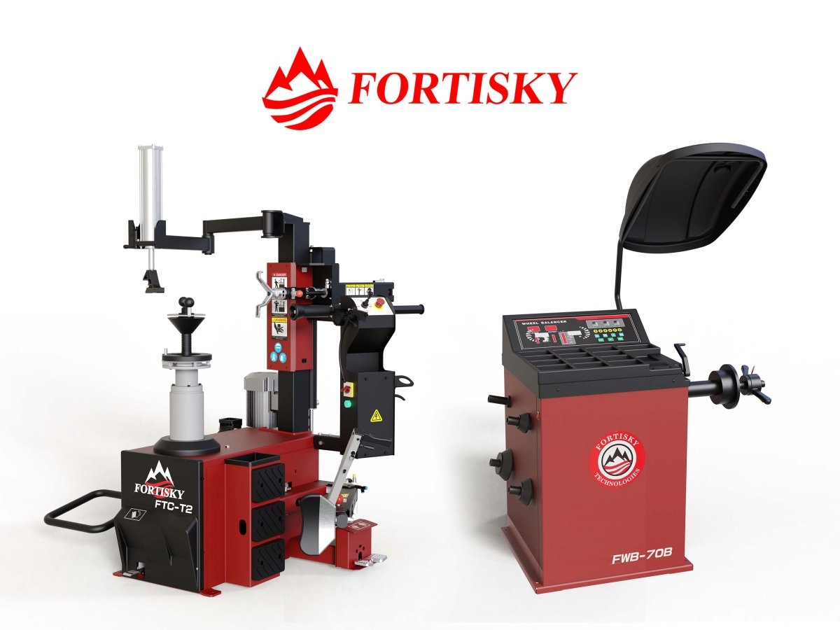 Fortisky T2-70B Combo 28" Leverless Tire Changer & 24" Wheel Balancer