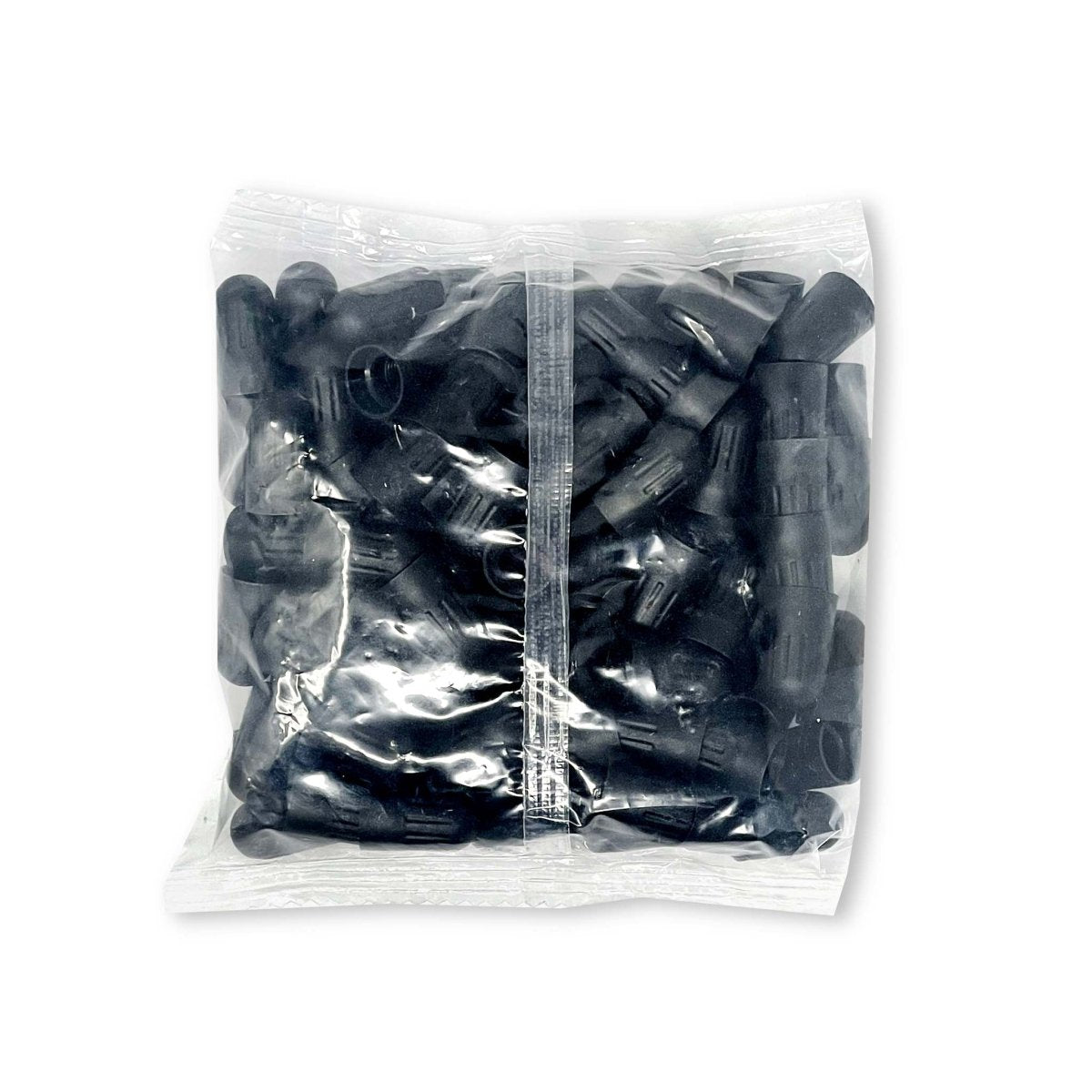MT-RSR TPS-2158 Long Black Plastic Valve Caps, 100pcs/Bag