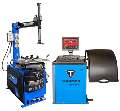 TRIUMPH NTC-950 Tire Changer + NTB-800 Wheel Balancer Combo
