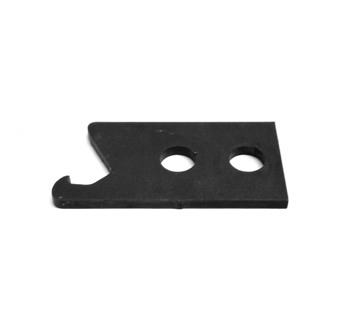 UWT UWT-900-52 black metal replacement hook with two mounting holes shown on white background.