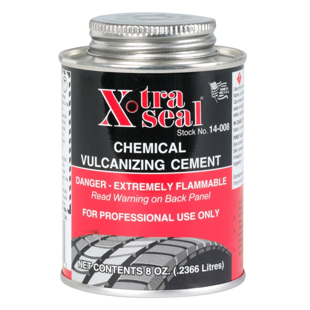 XTRA SEAL X14008 Vulcanizing Cement, 8 oz (236ml), Flammable