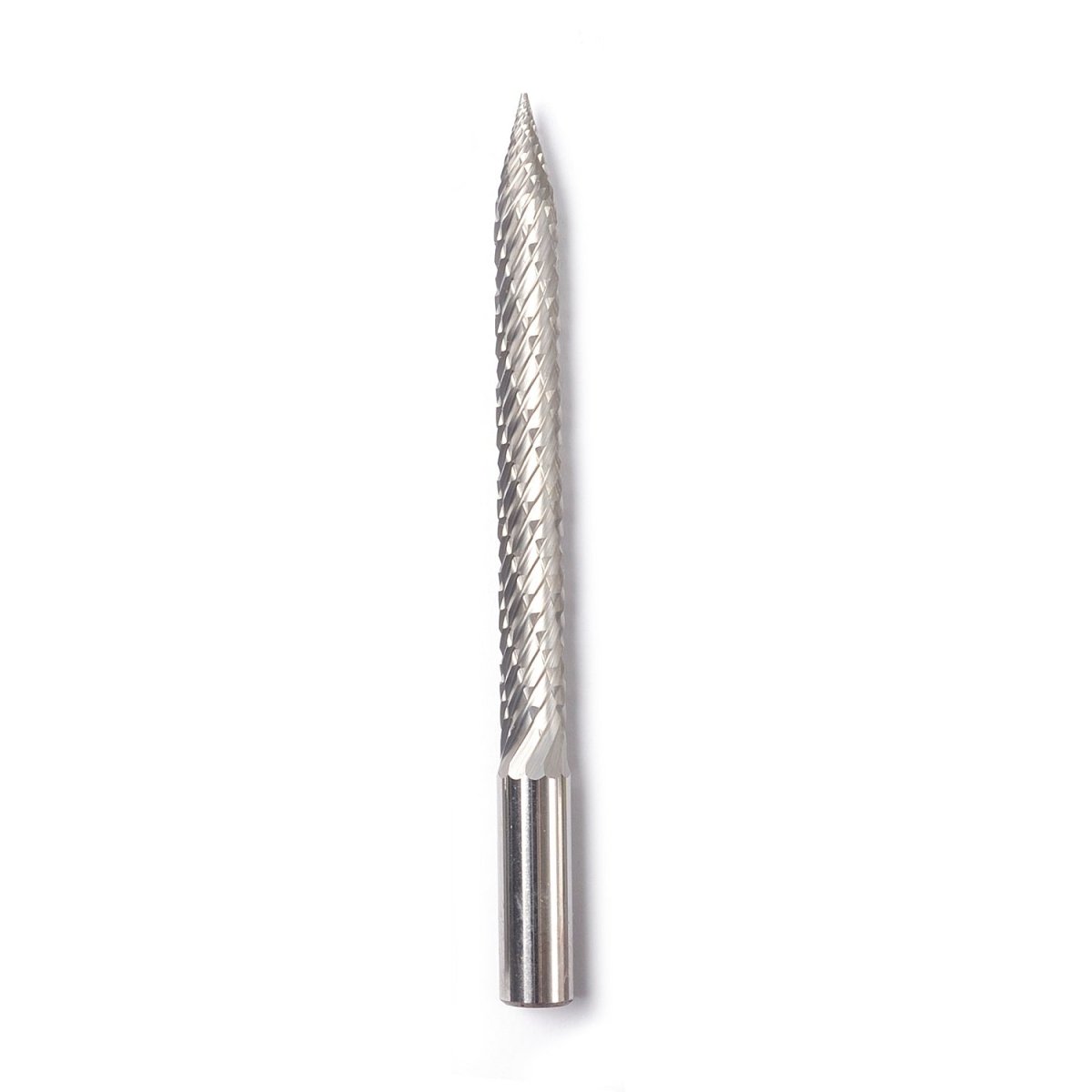 XTRA SEAL carbide cutter with pointed metal tip and smooth silver body shown on white background.