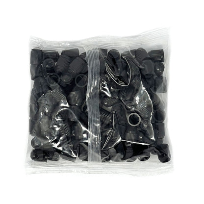 MT-RSR X17492-500 Black Plastic Tire Valve Caps, 500/Box