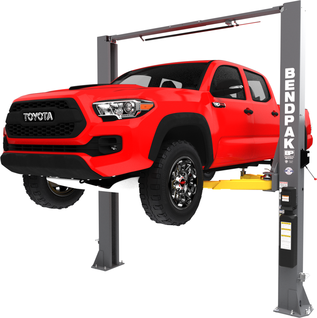 BENDPAK | Two Post Car Lift | 10000 lb Capacity | Adaptable Clearfloor Adjustable Width Screw Pads HIGH-RISE | 10APX