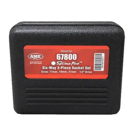 AME 67800 1/2 Drive Damaged Nut Socket Set for 17mm 19mm