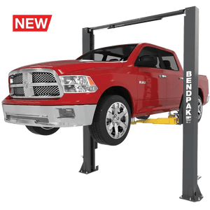 BendPak 10APX - clearfloor two-post lift with extended height and triple-telescoping arms