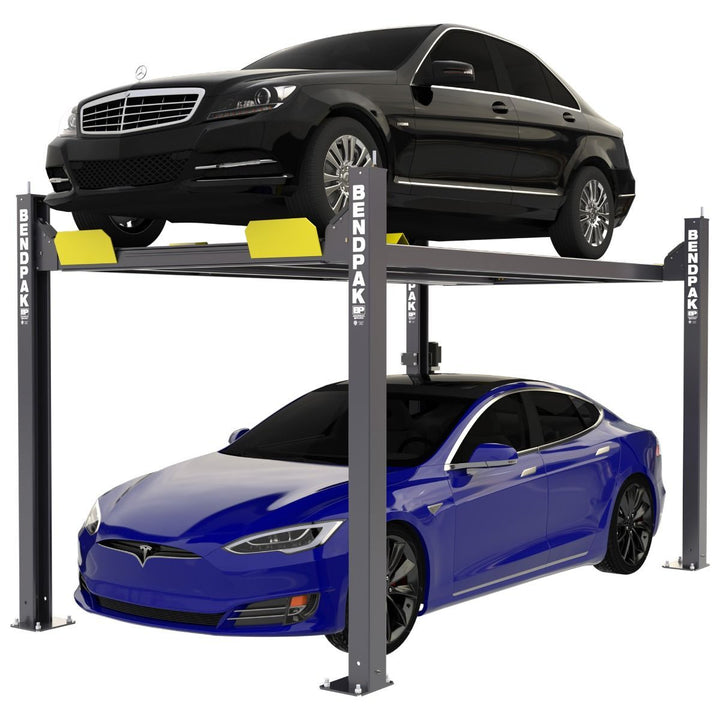 BENDPAK | Four-Post Narrow Car Lift | 7,000 lb Capacity, High Rise | HD-7P