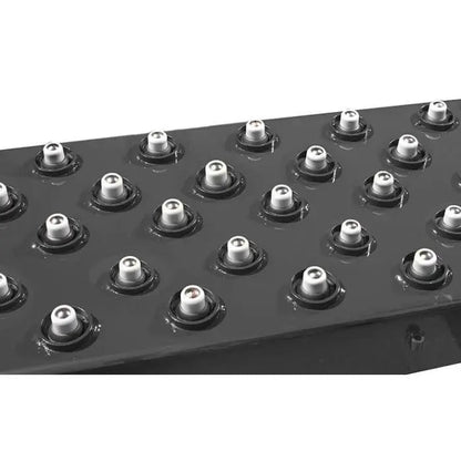 BendPak HDSO14AX deluxe alignment turnplates accessory with integrated locking pins and caution labels, designed for front wheel alignment positioning.