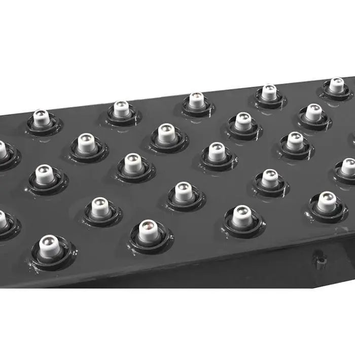 BendPak HDSO14AX deluxe alignment turnplates accessory with integrated locking pins and caution labels, designed for front wheel alignment positioning.