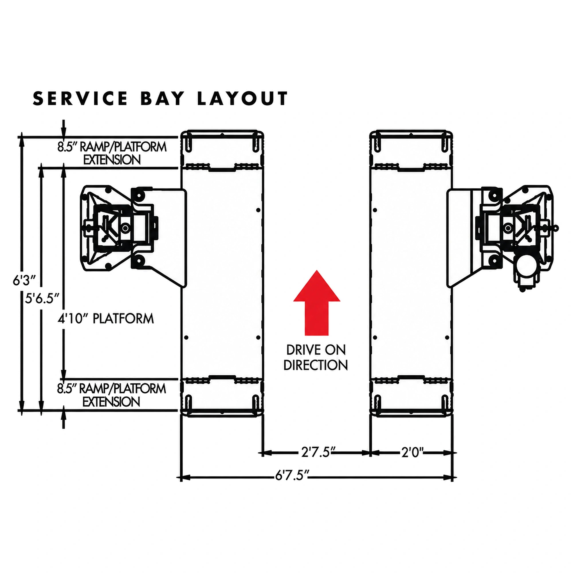 Challenger CL10-XP9-2-QC Two-Post Automotive Lift 9,000 lb
