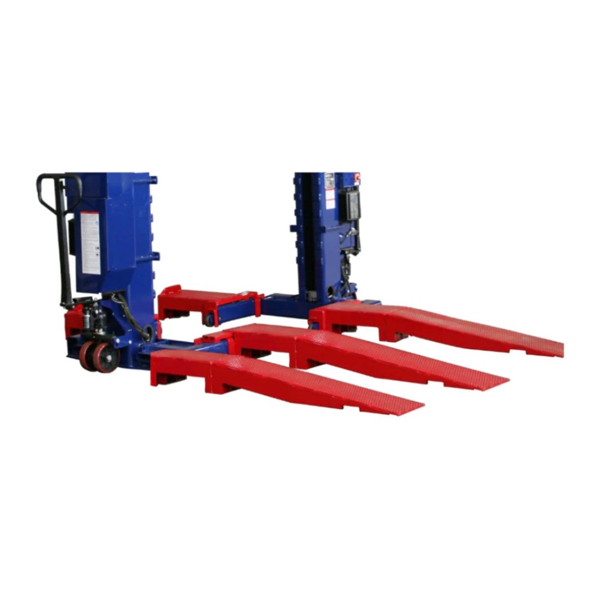 Challenger CLHM-FLA-3WA Fork Lift Adapter with 15,000 lb capacity, designed for safe and efficient lifting of forklifts and heavy vehicles using mobile column lifts.