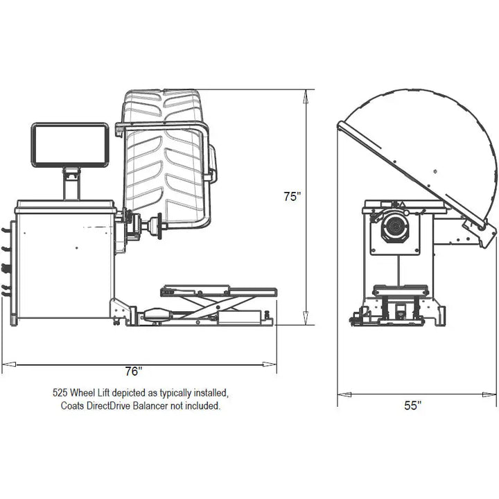 COATS | 525 | Wheel Lift | For 1300/1400/1500/1600 Balancer