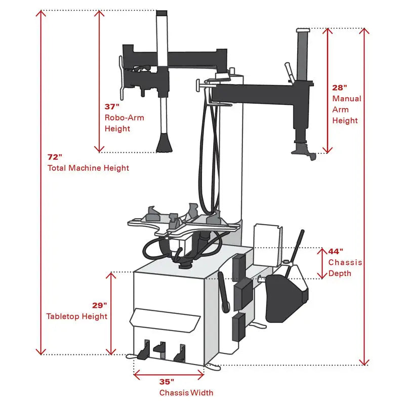 COATS | RC-55A | Air Rim Clamp Tire Changer w/ RC Robo-Arm