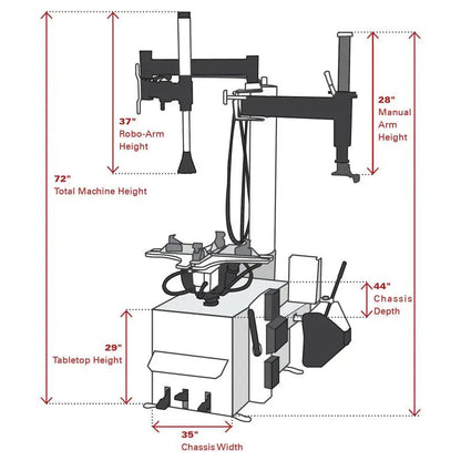 COATS RC-55E Electric Rim Clamp Tire Changer w/ RC Robo-Arm