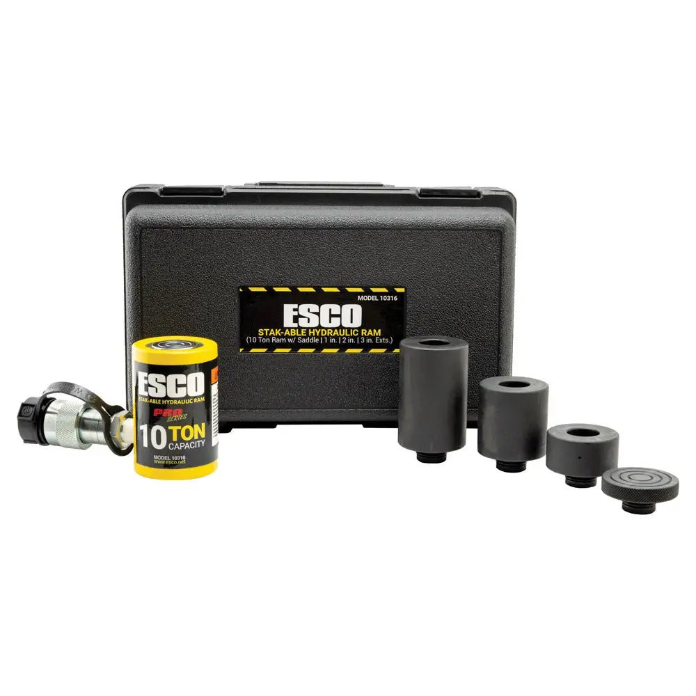 10 ton hydraulic ram kit with stackable extensions