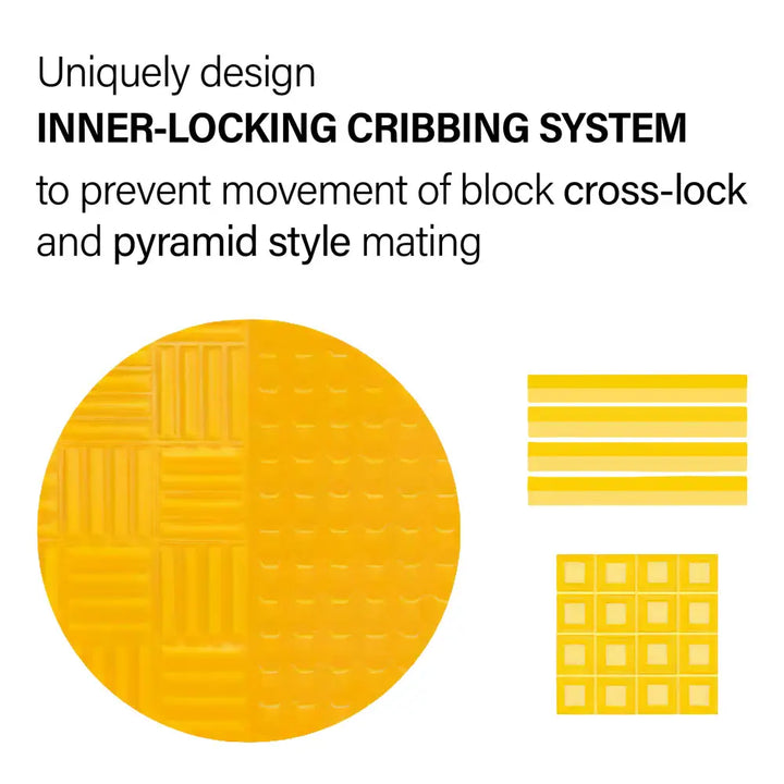 ESCO | 12520 | 100 Ton Cribbing Block | Interlocking w/ Handle (21" x 5" x 5.25")