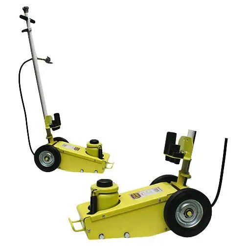 22 ton air hydraulic floor jack by ESCO for lifting trucks and buses in fleet service shops