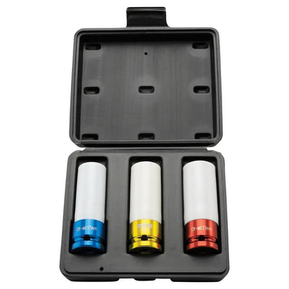 ESCO 1/2" Dr. Extra Deep Thin Wall Impact Socket Set, Metric (3pcs)