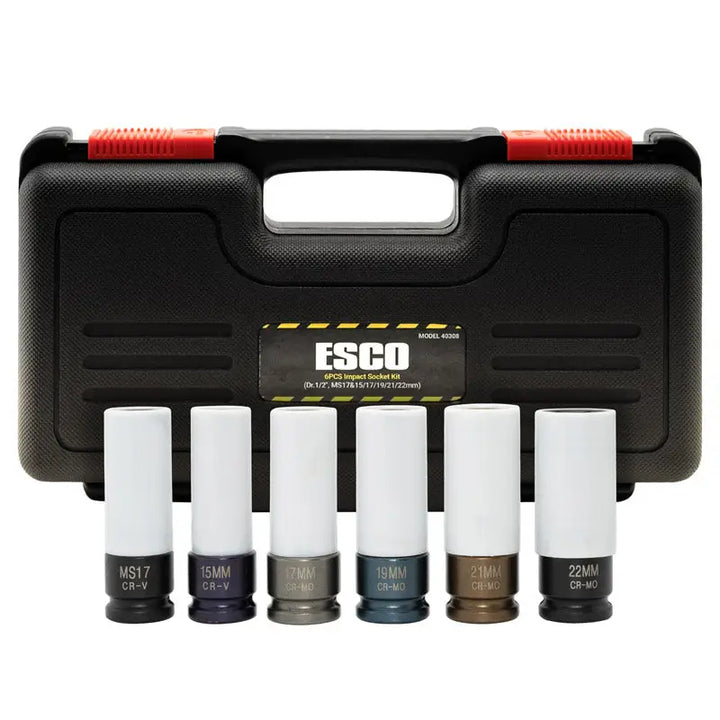 ESCO | 1/2" Drive Non-Marring Lug Nut Socket Set | For Mercedes (6pcs)