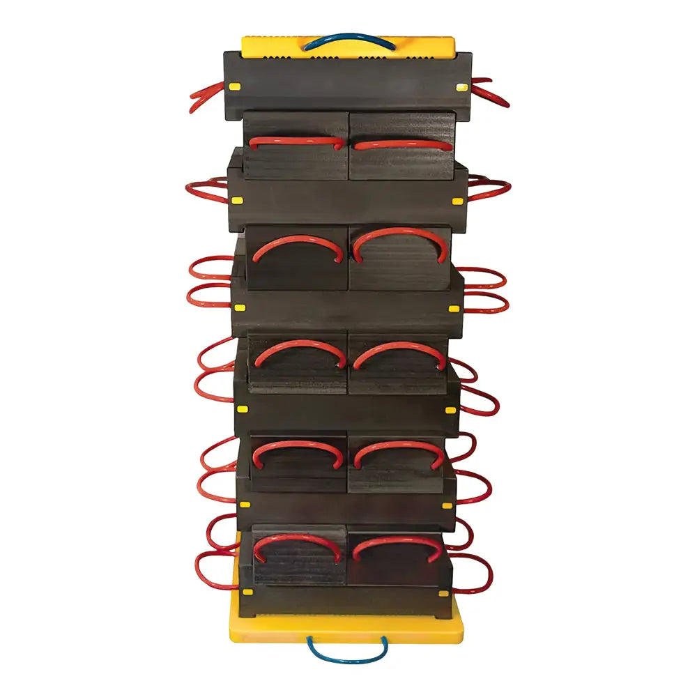 ESCO 24-block cribbing kit with stability plates for lifting heavy-duty equipment safely