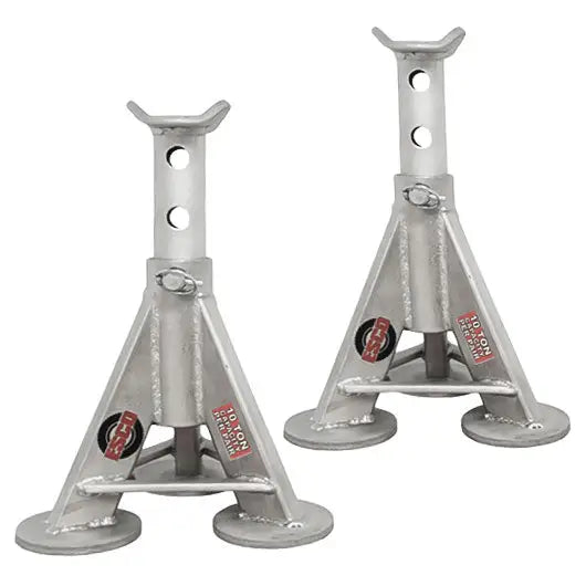 ESCO 5 tons jack stand pair with flat-top rubber saddle for truck and SUV axle support